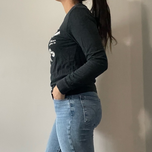 🍁 Roots Dark Grey Long Sleeve T-Shirt - Women's Size  XS 🍁 - Picture 2 of 8